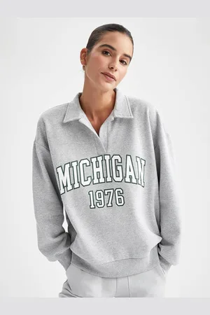 DeFacto Women Grey Printed Sweatshirt