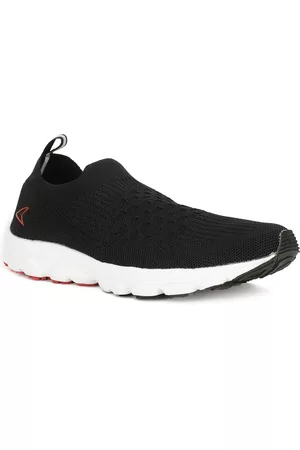 Bata Boys Black Woven Design Slip-On Sneakers