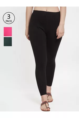 GRACIT Women Pack Of 3 Solid Leggings