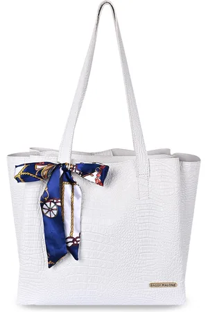 Bagsy Malone White Structured Tote Bag