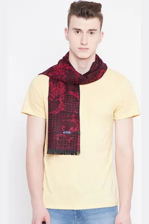 Alvaro Castagnino Men Maroon & Black Printed Muffler