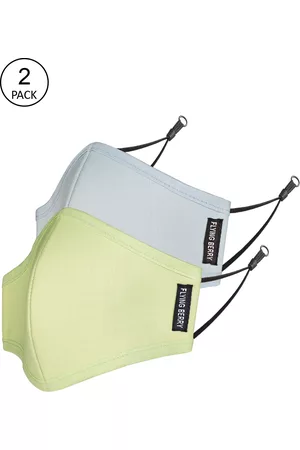 FLYING BERRY Pack Of 2 Multicoloured Cotton N95 Anti Pollution Face Mask