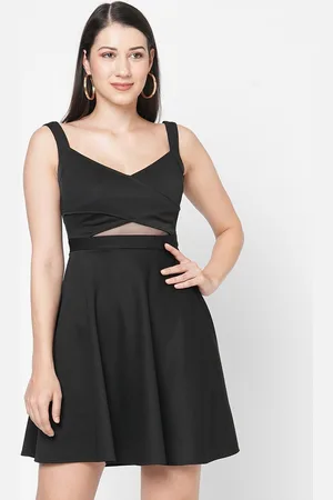 MISH Women Black Solid Fit & Flare Dress