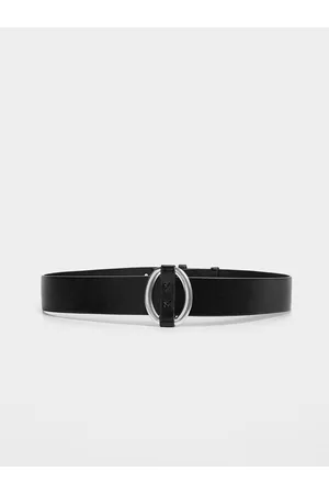 MANGO Women Black Solid Belt