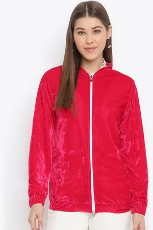 Mayra Women Red Solid Tailored Jacket