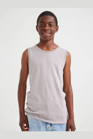 H&M Boys Blue 5 Pack Cotton Vest Tops