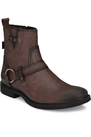 Delize Men Brown Flat Boots