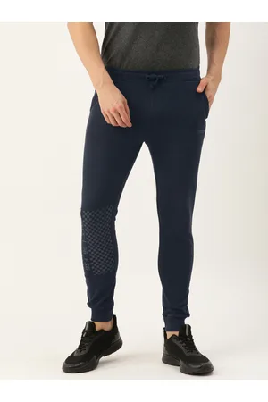 The Indian Garage Co Men Navy Blue Solid Straight Fit Joggers