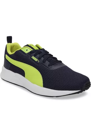 PUMA Men Navy Blue Lime Humble Shoes