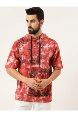 Maniac Men Orange Printed Cotton T-shirt