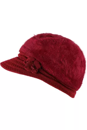 iSWEVEN Women Maroon Woolen Visor Cap