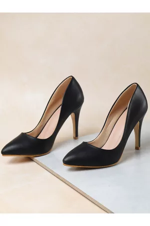 SHEZONE Black Stiletto Pumps