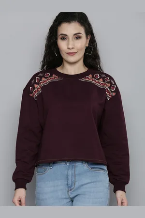 Scouph Women Burgundy Printed Sweatshirt