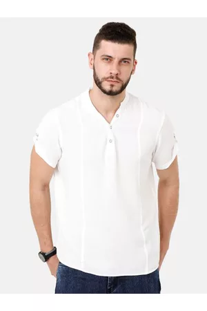 Identiti Men White Slim Fit Casual Shirt