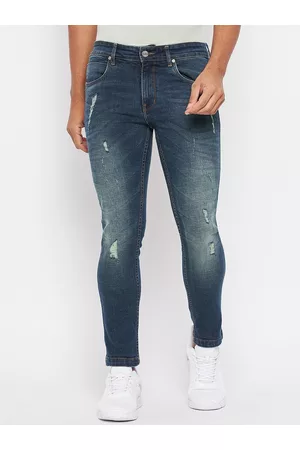 Duke Men Low Distress Heavy Fade Slim Fit Cotton Stretchable Jeans
