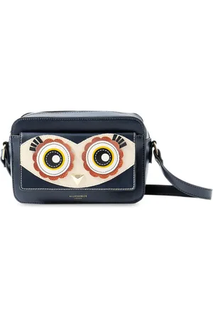 Accessorize London Women Faux Leather Navy Owl Sling Bag