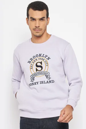 Duke Men Lavender Printed Sweatshirt
