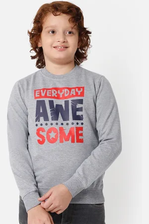 DYCA Boys Grey Printed Sweatshirt