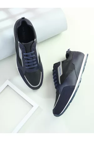 San Frissco Men Blue Colourblocked Lightweight Sneakers