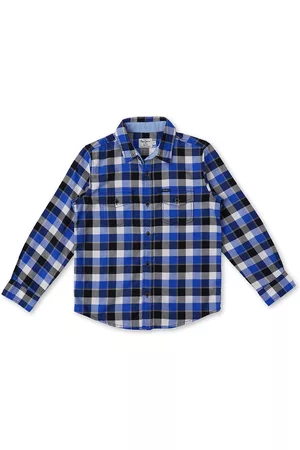 Pepe Jeans Boys Blue Checked Casual Shirt