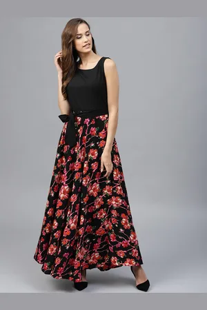 tokyo talkies black maxi dress