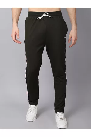 Rodamo Men Green Solid Slim-Fit Track Pants