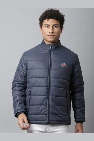 Rodamo Men Striped Windcheater Longline Padded Jacket