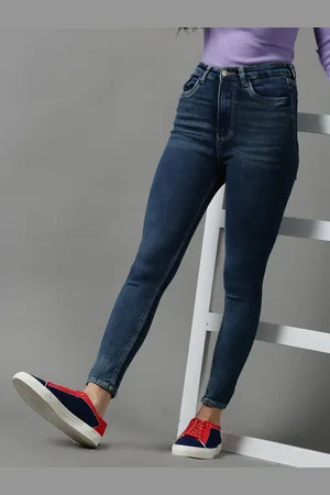 SHOWOFF Women Navy Blue Skinny Fit Light Fade Stretchable Jeans