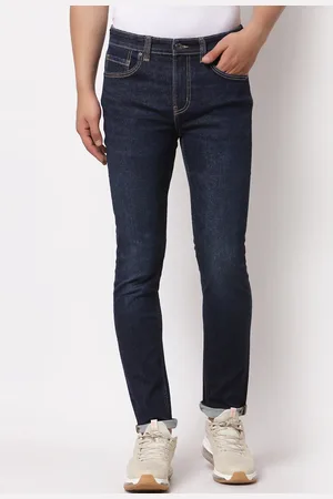 Red Tape Men Navy Blue Skinny Fit Light Fade Stretchable Jeans