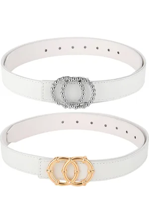Kastner Women Set of 2 White Solid Belts