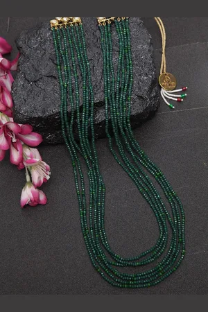 DUGRISTYLE Gold-Toned & Green Copper Gold-Plated Handcrafted Necklace