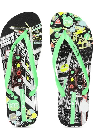 Ipanema Women Green & Black Printed Thong Flip-Flops