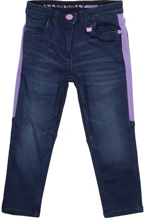 Allen Solly Girls Navy Blue Skinny Fit Light Fade Jeans