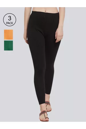 GRACIT Women Pack of 3 Solid Ankle-Length Leggings