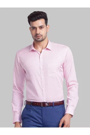 Park Avenue Men Red Printed Formal Shirt