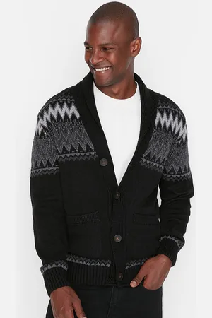Trendyol Men Black Cardigan