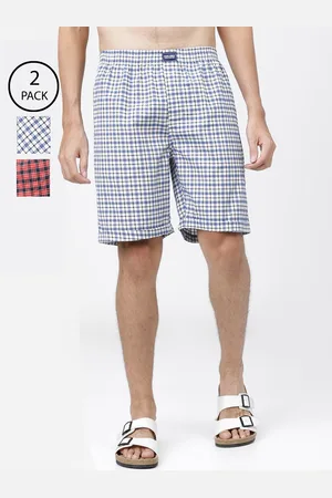 Highlander Men Pack Of 2 Checked Lounge Shorts
