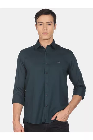 Arrow Men Teal Green Slim Fit Casual Shirt