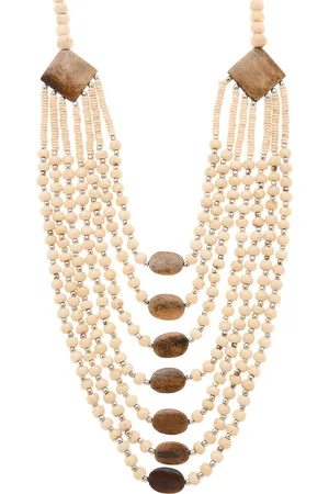Bamboo Tree Jewels Off-White Multistrand Handcrafted Necklace