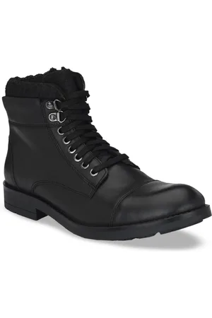 Delize Men Black Flat Boots