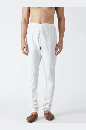SOJANYA Men White Solid Pyjama