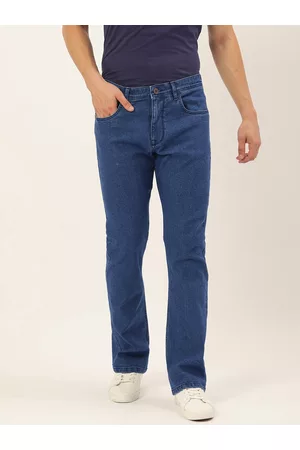 IVOC Men Blue Bootcut Fit Light Fade Stretchable Jeans