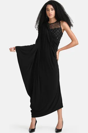 Kazo Women Black Embellished Maxi Dress
