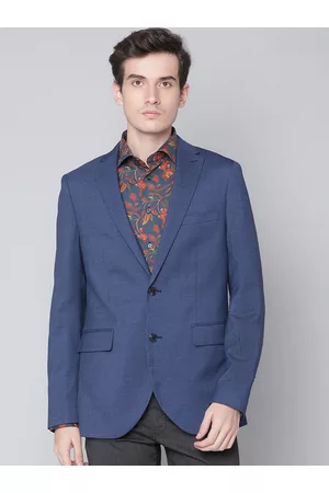 Matinique Men Blue Solid Single-Breasted Casual Blazer