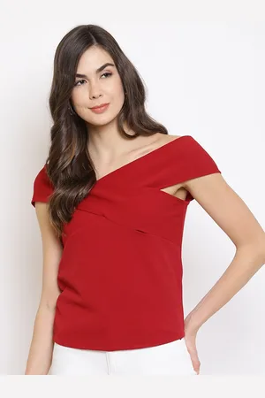 Mayra Women Red Off-Shoulder Top