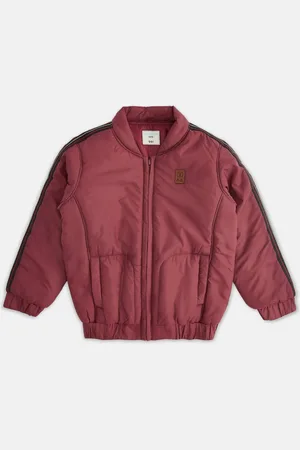 Pantaloons Boys Maroon Bomber Jacket
