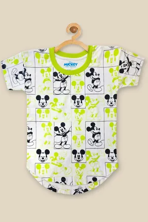 Kidsville Girls White Mickey & Friends Printed T-shirt
