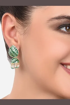 Zaveri Pearls Gold Tone Traditional Clustered Pearls Kundan Jhumki Earring  For Women-ZPFK11233 : Amazon.in: Fashion
