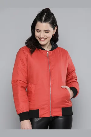 HERE&NOW Women Orange Solid Puffer Jacket
