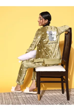Sweet Dreams Woman Velvet Polka Dot Track Suit